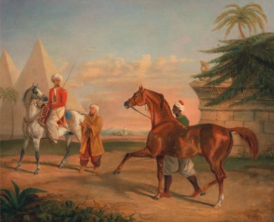 Mameluke Purchasing an Arabian Stallion by George Henry Laporte